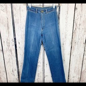 Vintage 80s French High Waist Straight Jeans
